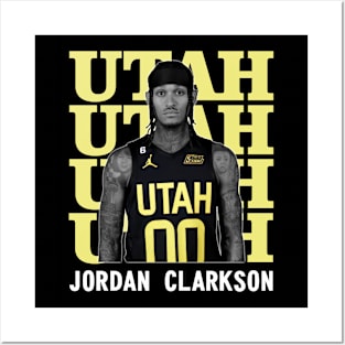 Utah Jazz Jordan Clarkson 00 Posters and Art